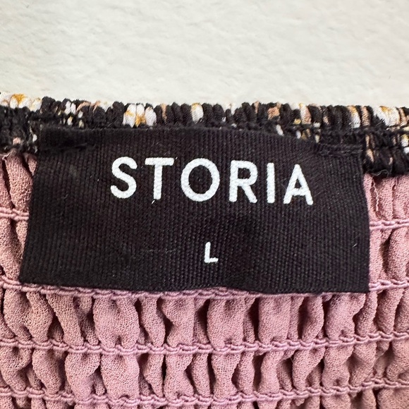 Anthropologie Storia Smocked Ruffled Tier Tie Shoulder Dress - Picture 2 of 4